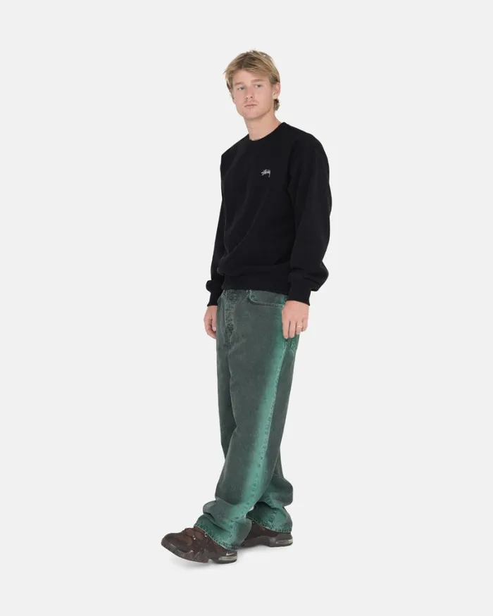 Pants Men Stussy SPRAY DYE BIG OL039 JEANS Black Pants Men Stussy SPRAY DYE BIG OL039 JEANS Black
