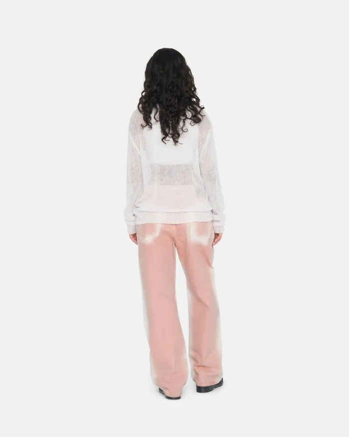 Pants Men Stussy SPRAY DYE BIG OL039 JEANS Faded Pink Pants Men Stussy SPRAY DYE BIG OL039 JEANS Faded Pink