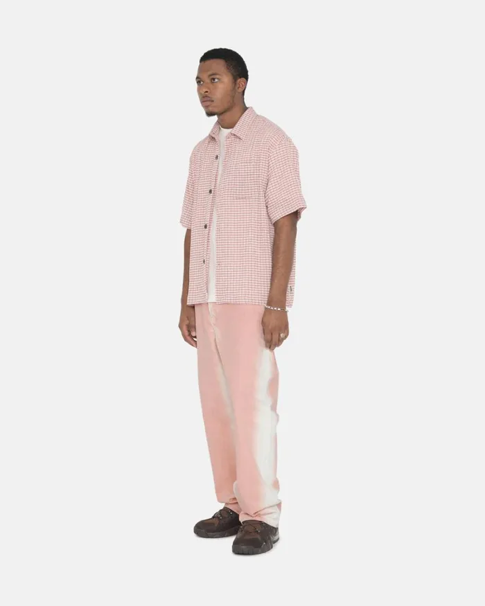 Pants Men Stussy SPRAY DYE BIG OL039 JEANS Faded Pink Pants Men Stussy SPRAY DYE BIG OL039 JEANS Faded Pink