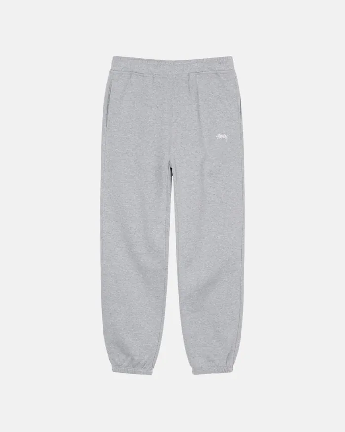 Pants Men Stussy STOCK LOGO SWEATPANT Grey Heather