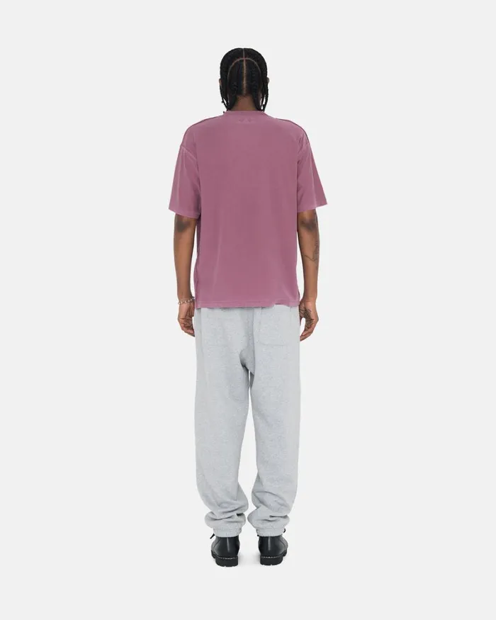 Pants Men Stussy STOCK LOGO SWEATPANT Grey Heather Pants Men Stussy STOCK LOGO SWEATPANT Grey Heather