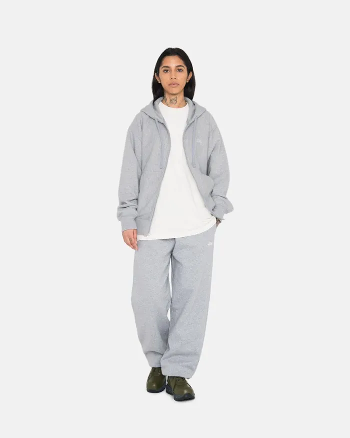 Pants Men Stussy STOCK LOGO SWEATPANT Grey Heather Pants Men Stussy STOCK LOGO SWEATPANT Grey Heather