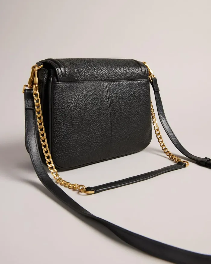 Pebble Leather Shoulder Bag Black Women Ted Baker Bags