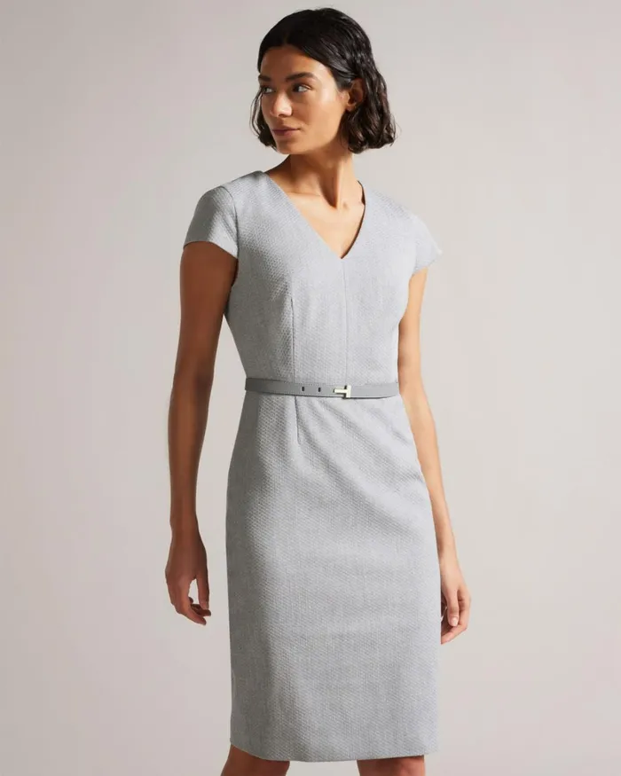 Pencil Dress Light Gray Women Ted Baker Clothing Pencil Dress Light Gray Women Ted Baker Clothing