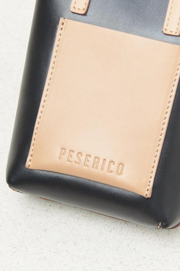 Peserico Bags Woman Genuine Leather Micro Cell Phone Bag Black Peserico Bags Woman Genuine Leather Micro Cell Phone Bag Black