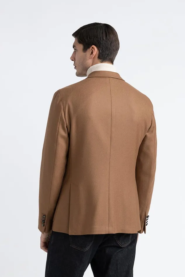 Peserico Blazers Man Wool And Cashmere DoubleBreasted Blazer Chestnut Peserico Blazers Man Wool And Cashmere DoubleBreasted Blazer Chestnut