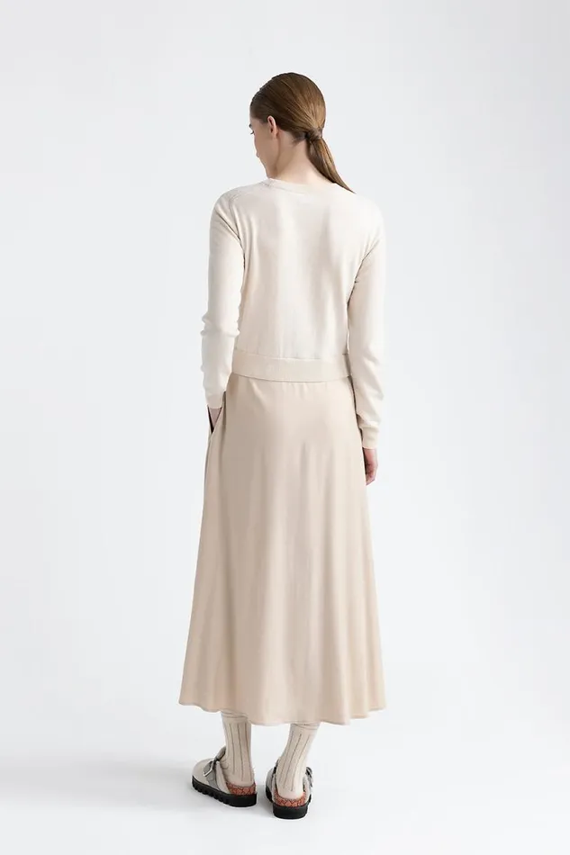 Peserico Dresses And Jumpsuits Woman Wool Silk And Cashmere Dress Barley Peserico Dresses And Jumpsuits Woman Wool Silk And Cashmere Dress Barley