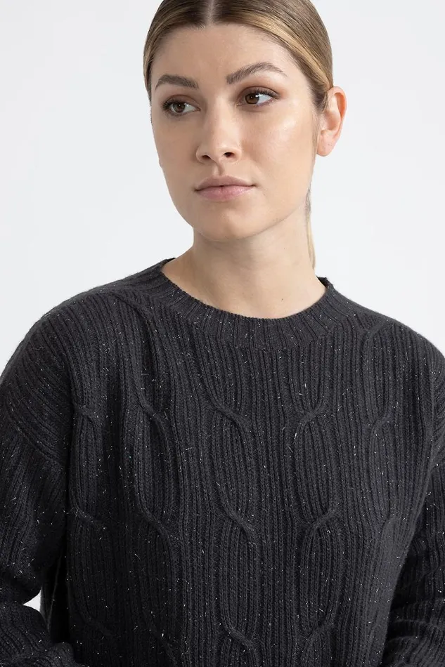 Peserico Dresses And Jumpsuits Woman Wool Silk Cashmere And Lurex Midi Dress Graphite Peserico Dresses And Jumpsuits Woman Wool Silk Cashmere And Lurex Midi Dress Graphite