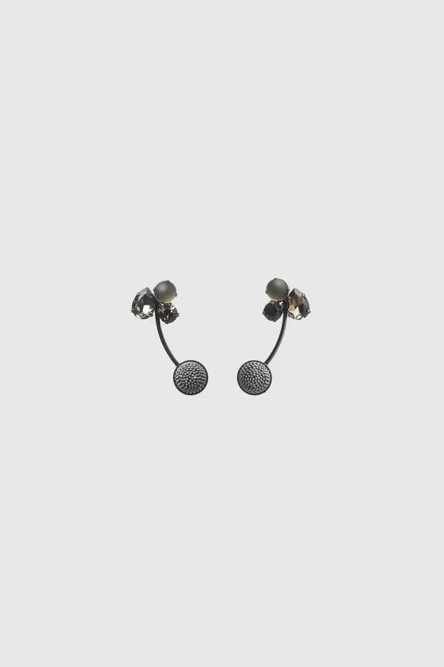 Peserico Jewelry Woman Ear Cuff With Sparkling Stones Gray