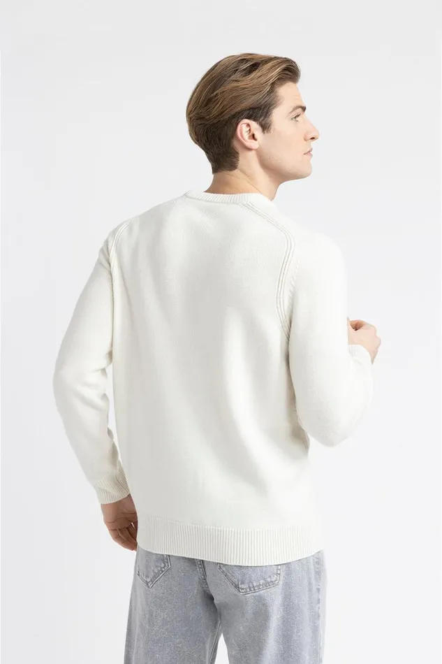 Peserico Knitwear Man Extrafine Pure Merino Wool Sweater Hornbeam Peserico Knitwear Man Extrafine Pure Merino Wool Sweater Hornbeam