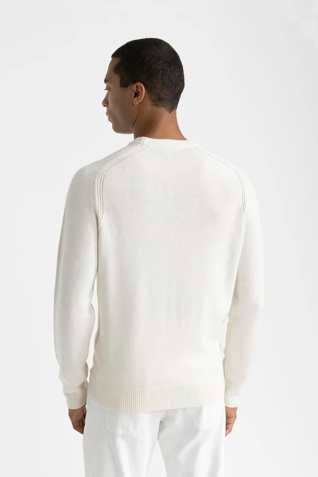 Peserico Knitwear Man Wool Crewneck Sweater Hornbeam