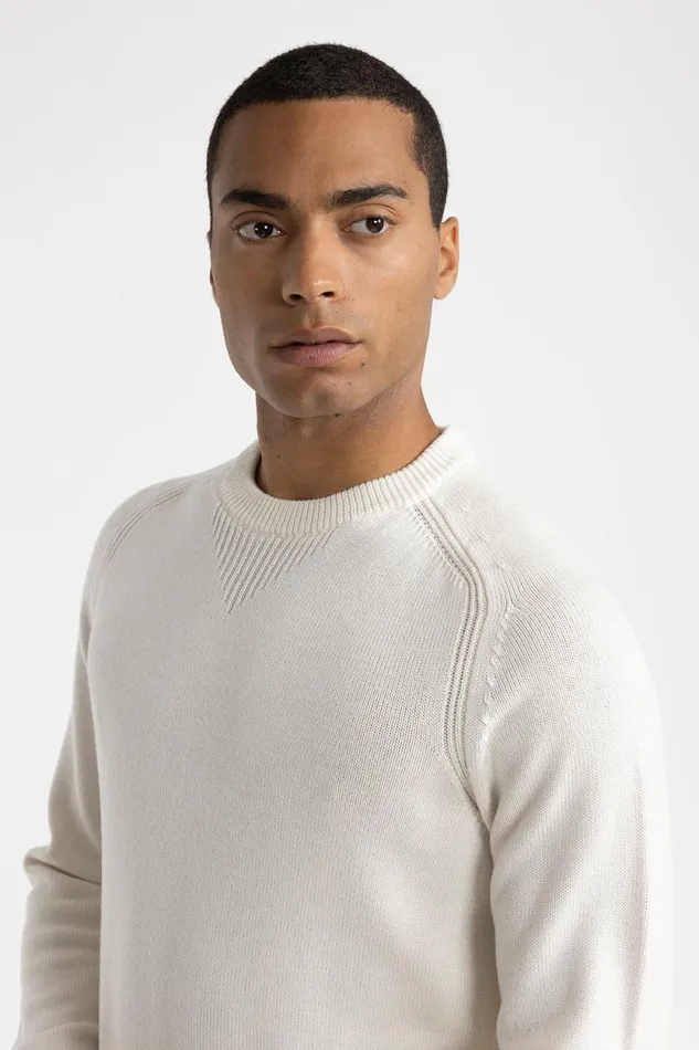 Peserico Knitwear Man Wool Crewneck Sweater Hornbeam