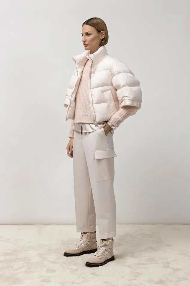 Peserico Knitwear Woman Alpaca And Lurex Crewneck Sweater Dawning Peserico Knitwear Woman Alpaca And Lurex Crewneck Sweater Dawning