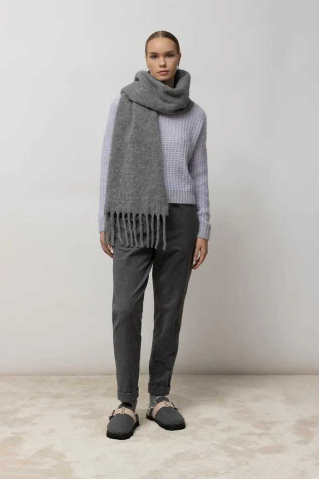 Peserico Knitwear Woman Alpaca And Lurex Crewneck Sweater Pure Ice Peserico Knitwear Woman Alpaca And Lurex Crewneck Sweater Pure Ice