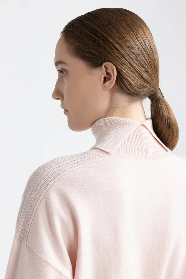 Peserico Knitwear Woman Wool Silk And Cashmere Crewneck Sweater Dawning Peserico Knitwear Woman Wool Silk And Cashmere Crewneck Sweater Dawning