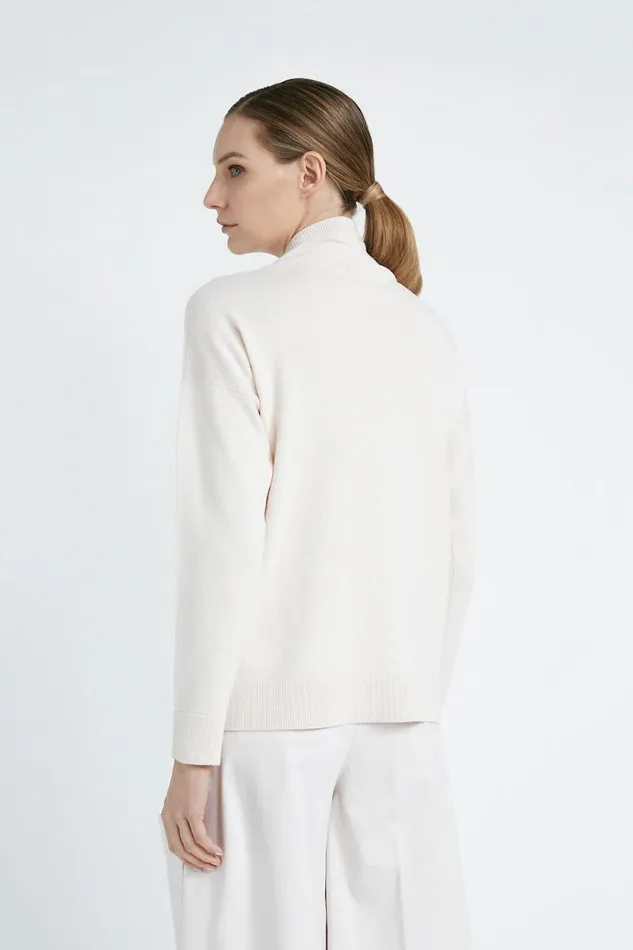 Peserico Knitwear Woman Wool Silk And Cashmere Shaved Knit High Neck Sweater Rose Water Peserico Knitwear Woman Wool Silk And Cashmere Shaved Knit High Neck Sweater Rose Water