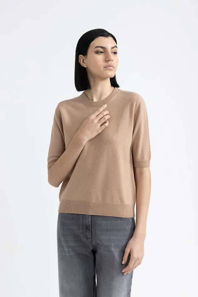 Peserico Knitwear Woman Wool Silk And Cashmere Sweater Chalet