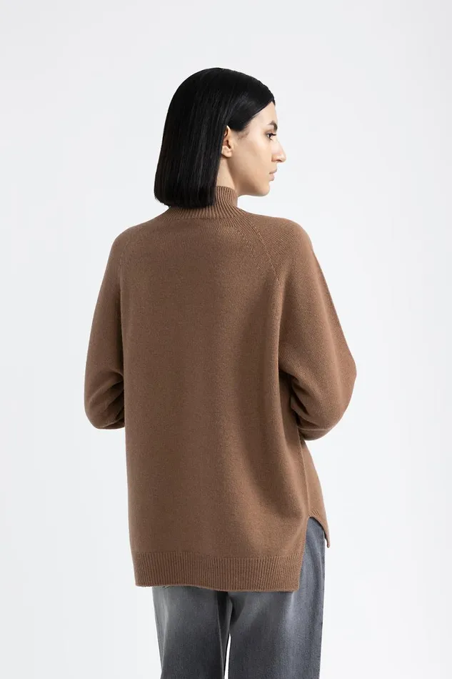 Peserico Knitwear Woman Wool Silk And Cashmere Sweater Chestnut Peserico Knitwear Woman Wool Silk And Cashmere Sweater Chestnut