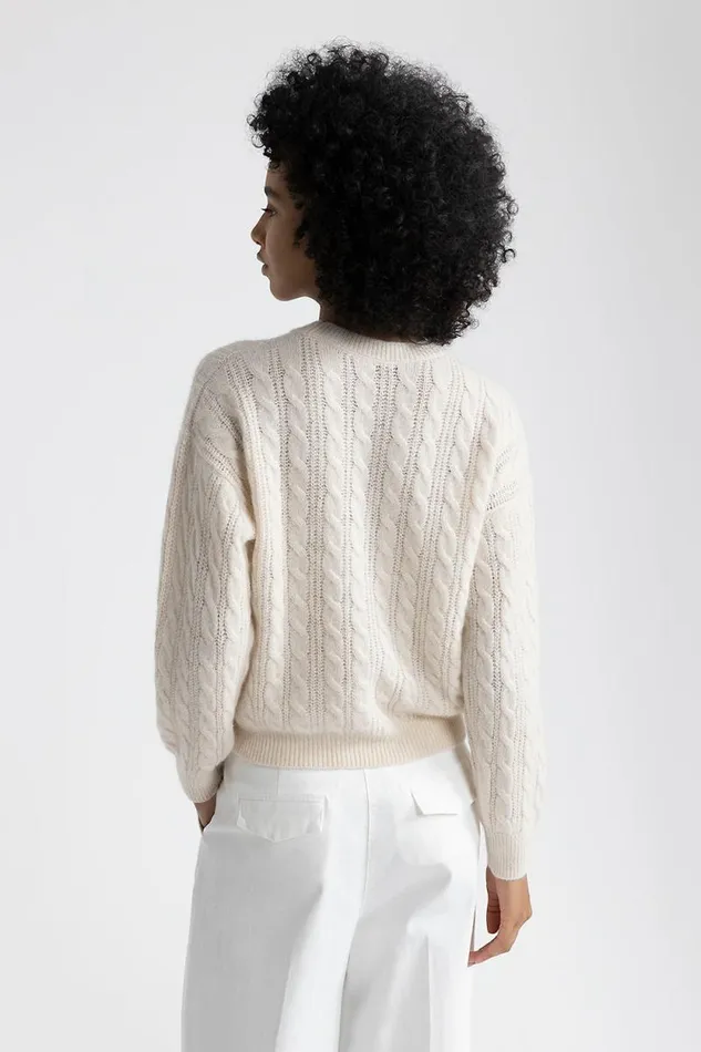 Peserico Knitwear Woman Wool Silk Cashmere And Alpaca Sweater Barley Peserico Knitwear Woman Wool Silk Cashmere And Alpaca Sweater Barley