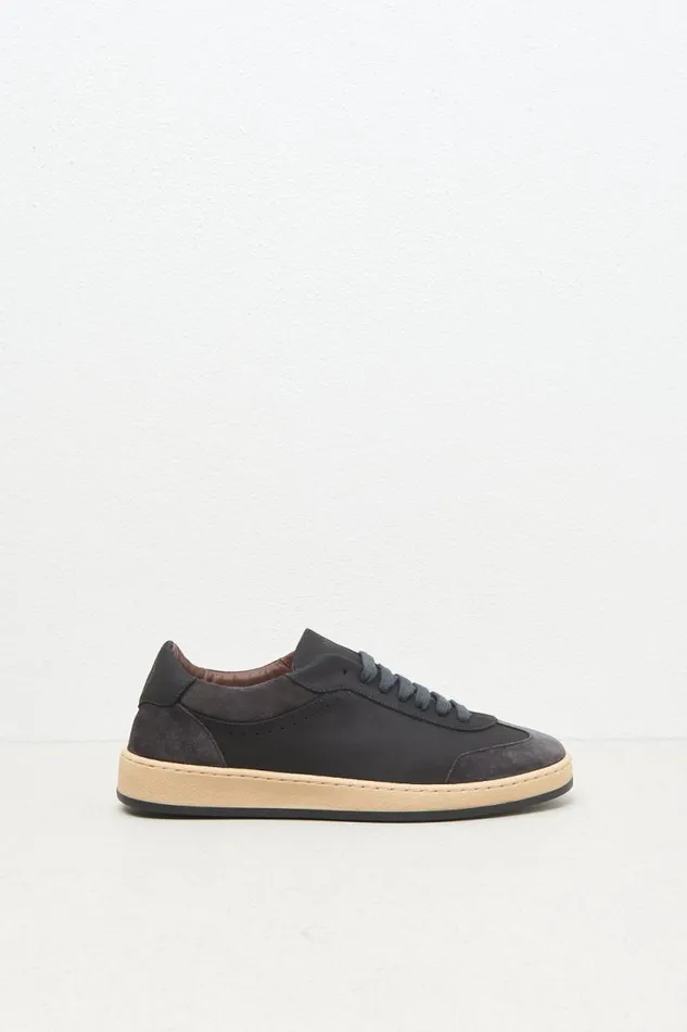 Peserico Man Real Leather Sneakers Graphite Peserico Man Real Leather Sneakers Graphite