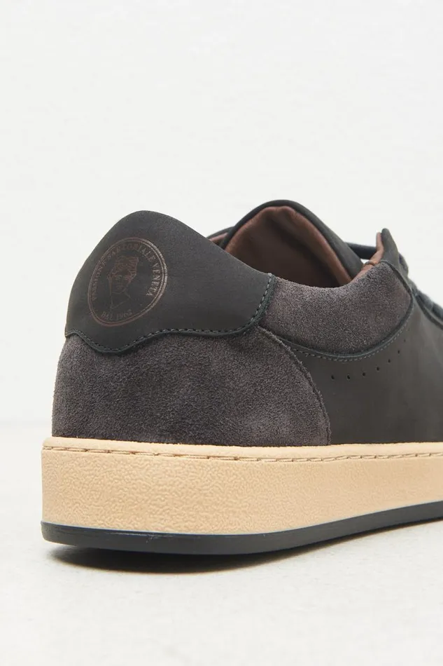 Peserico Man Real Leather Sneakers Graphite Peserico Man Real Leather Sneakers Graphite