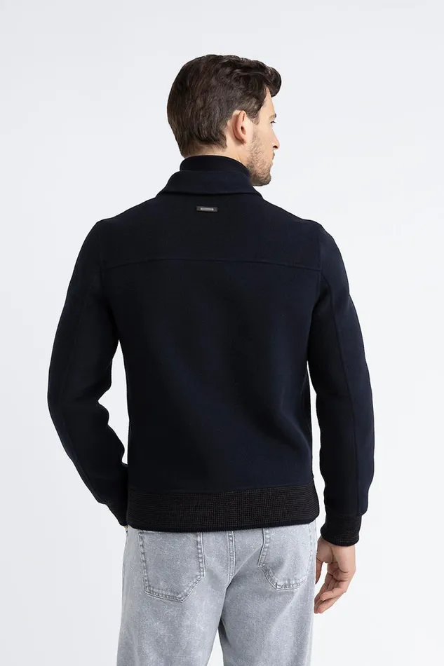 Peserico Outerwear Man DoubleFace Wool And Cashmere Jacket Inkwell Blue Peserico Outerwear Man DoubleFace Wool And Cashmere Jacket Inkwell Blue