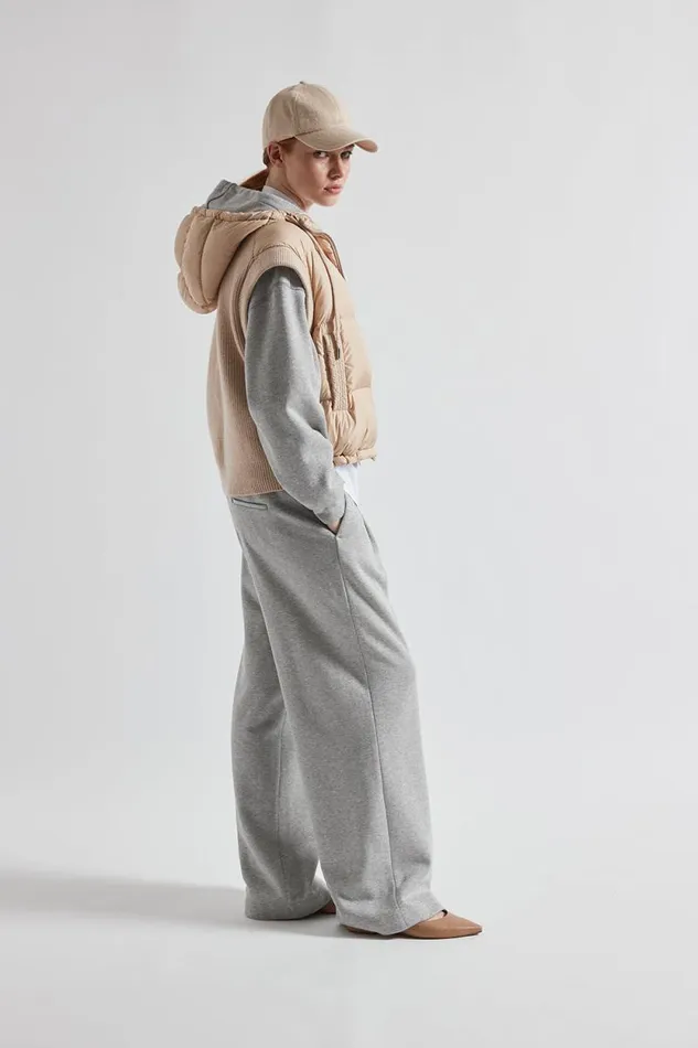 Peserico Outerwear Woman Down Waistcoat With Wool And Microfibre Hood Macchiato Peserico Outerwear Woman Down Waistcoat With Wool And Microfibre Hood Macchiato
