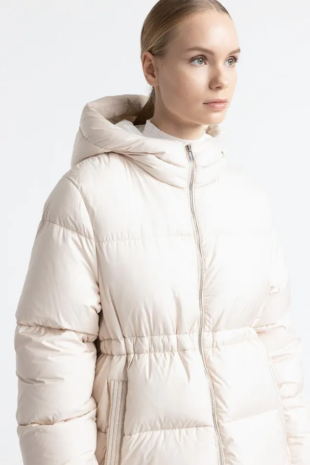 Peserico Outerwear Woman Maxi Hooded Goose Down Jacket Wr Barley Peserico Outerwear Woman Maxi Hooded Goose Down Jacket Wr Barley