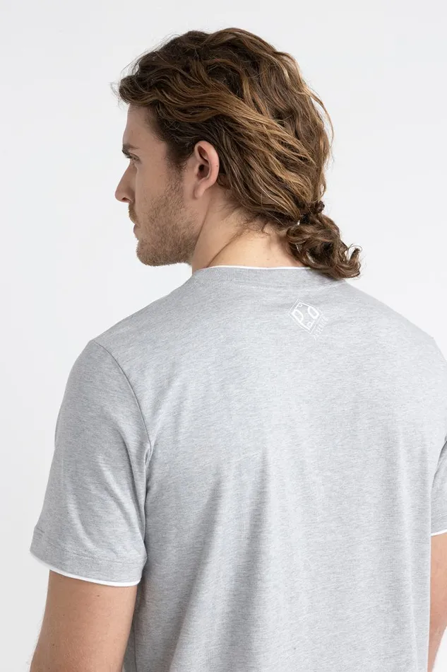 Peserico Polos And TShirts Man Soft Pure Cotton Jersey TShirt Granite Peserico Polos And TShirts Man Soft Pure Cotton Jersey TShirt Granite