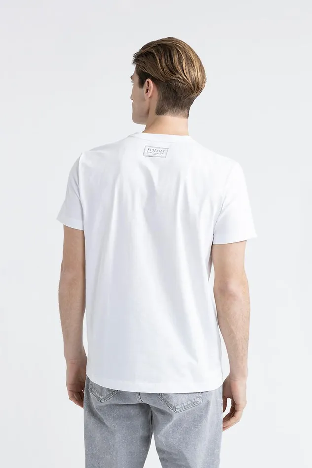 Peserico Polos And TShirts Man Soft Pure Cotton Jersey TShirt Pure White Peserico Polos And TShirts Man Soft Pure Cotton Jersey TShirt Pure White