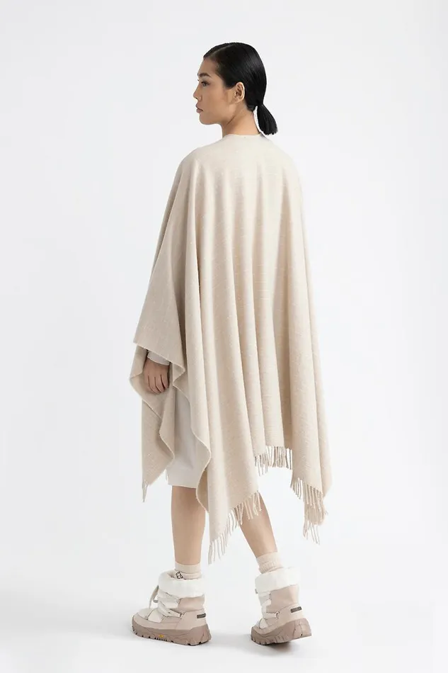 Peserico Scarves Woman Cape In Wool Cashmere And Sequins Hornbeam Peserico Scarves Woman Cape In Wool Cashmere And Sequins Hornbeam