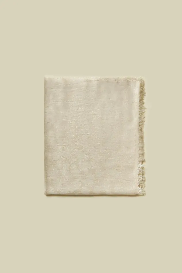 Peserico Scarves Woman Model Viscose And Lurex Headsquare Barley