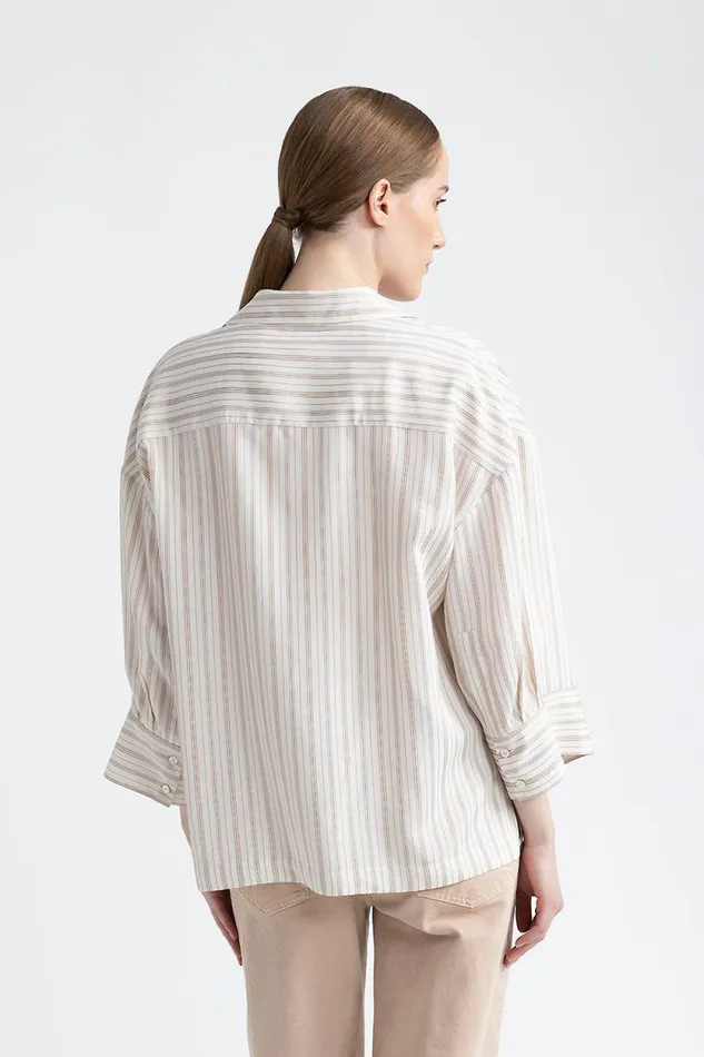 Peserico Shirts And Blouses Woman Cotton Silk Shirt Chestnut Peserico Shirts And Blouses Woman Cotton Silk Shirt Chestnut