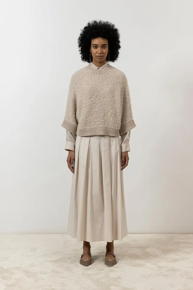 Peserico Shirts And Blouses Woman Striped Cotton And Silk Organza Shirt Barley Peserico Shirts And Blouses Woman Striped Cotton And Silk Organza Shirt Barley