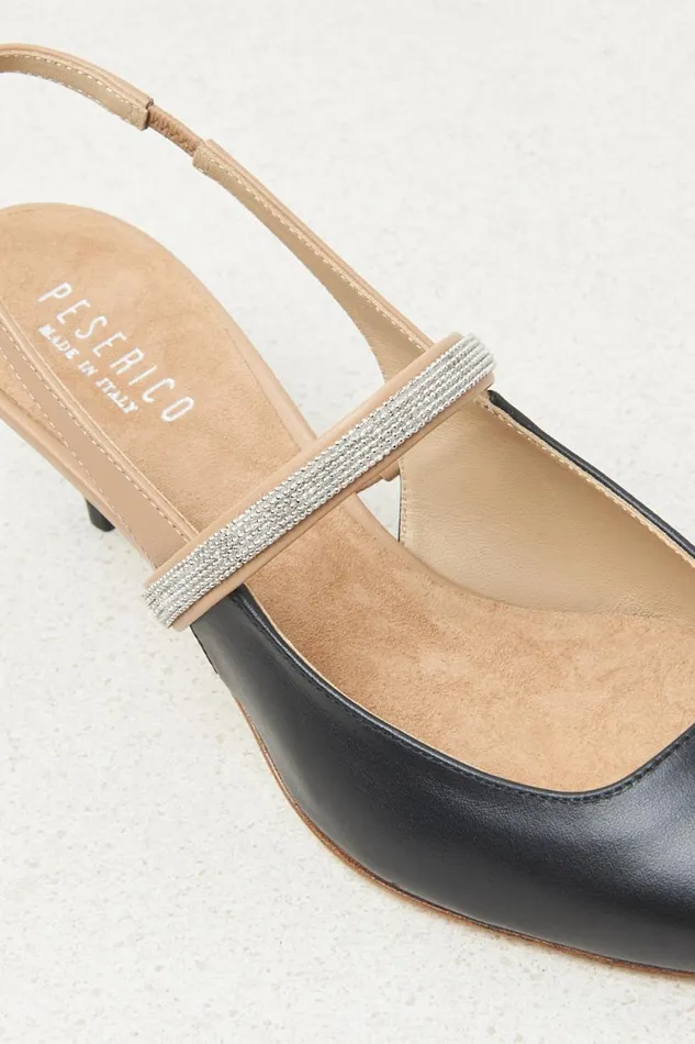 Peserico Shoes Woman Low Heel Pumps In Genuine Leather Black Peserico Shoes Woman Low Heel Pumps In Genuine Leather Black