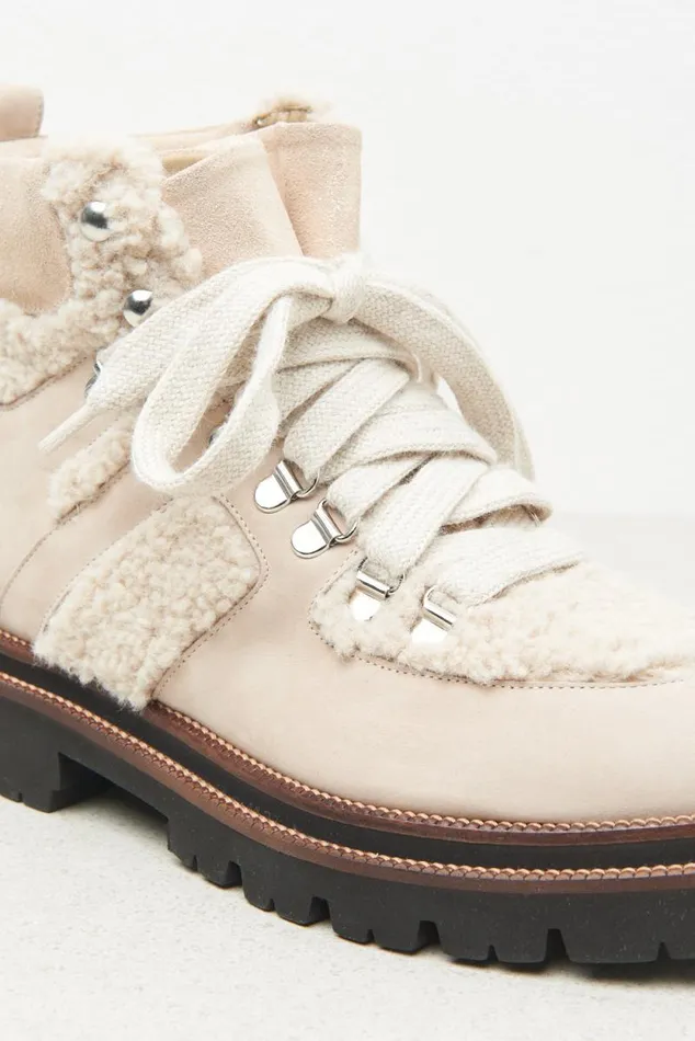 Peserico Shoes Woman Real Leather And EcoFur Hiking Boots Barley Peserico Shoes Woman Real Leather And EcoFur Hiking Boots Barley