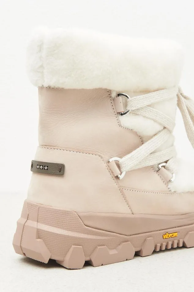 Peserico Shoes Woman Real Leather EcoFur And Wool Boots Barley Peserico Shoes Woman Real Leather EcoFur And Wool Boots Barley