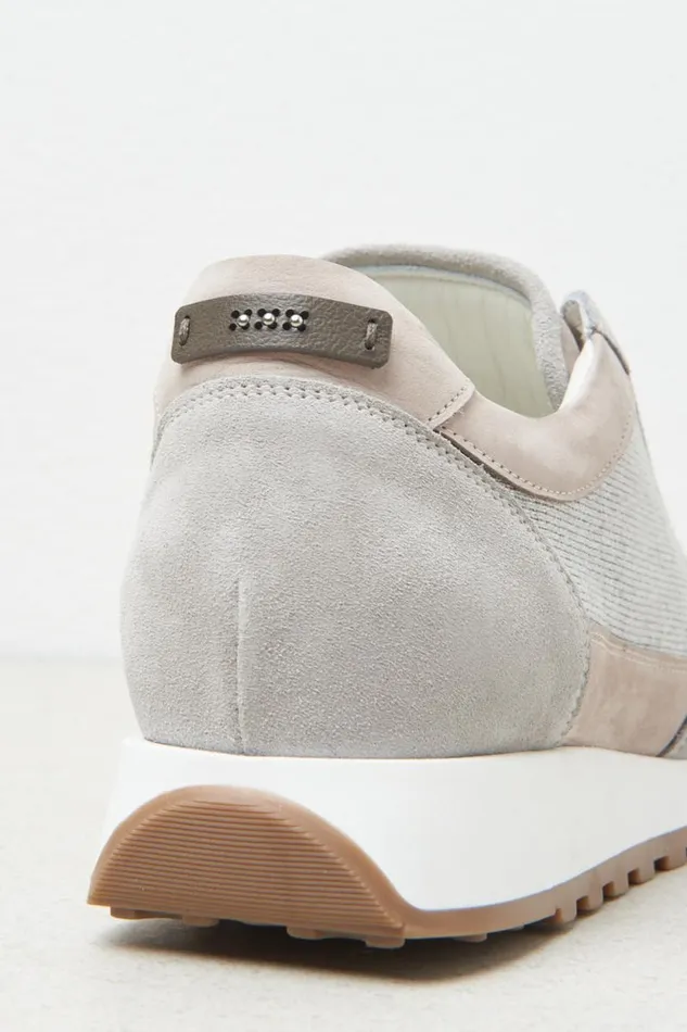 Peserico Shoes Woman Suede Nubuck Leather Sneakers Fog Gray Peserico Shoes Woman Suede Nubuck Leather Sneakers Fog Gray