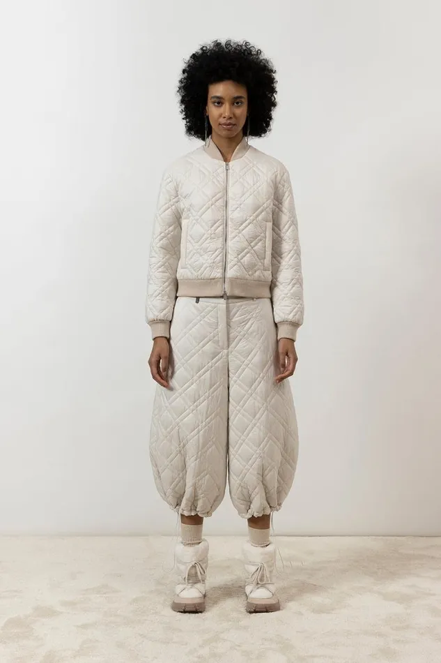 Peserico Suits And Sets Woman Quilted DripProof Trousers Pearl Beige Peserico Suits And Sets Woman Quilted DripProof Trousers Pearl Beige