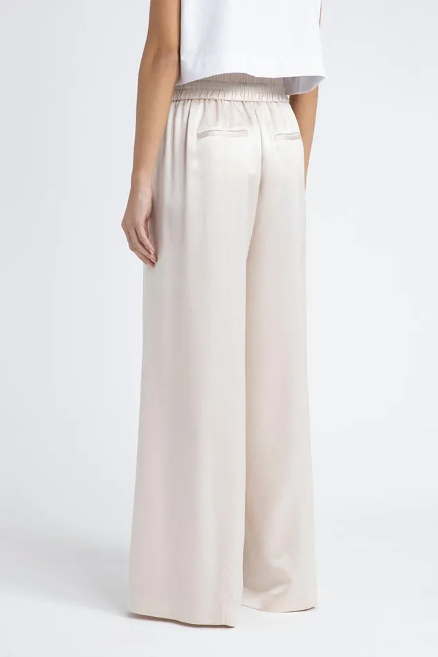 Peserico Suits And Sets Woman SemiGloss Wool And Viscose Wide Trousers Barley Peserico Suits And Sets Woman SemiGloss Wool And Viscose Wide Trousers Barley