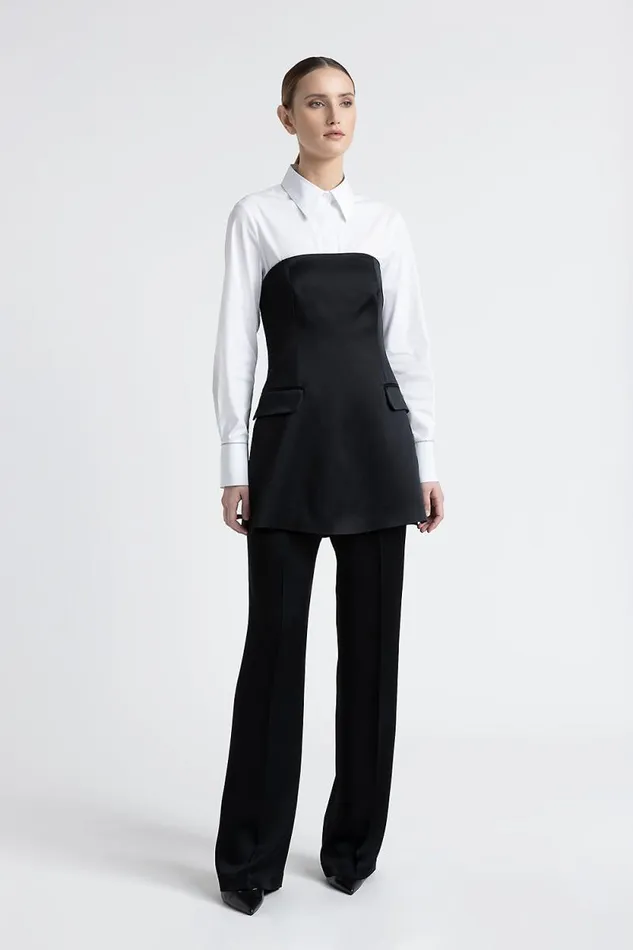 Peserico Suits And Sets Woman Straight Satin Trousers Black Peserico Suits And Sets Woman Straight Satin Trousers Black