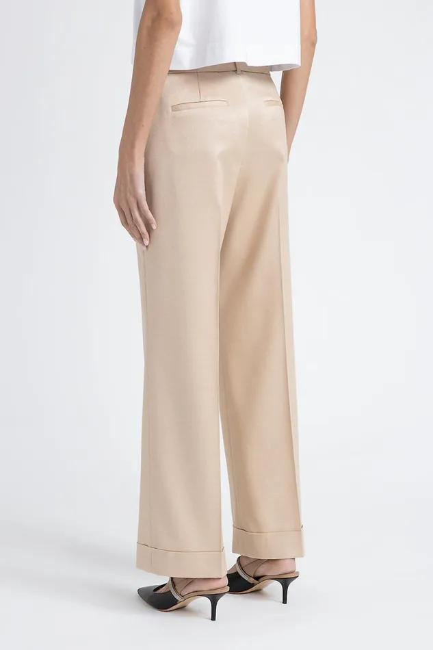 Peserico Suits And Sets Woman Straight Trousers In Wool And Viscose Jasp Flannel Macchiato Peserico Suits And Sets Woman Straight Trousers In Wool And Viscose Jasp Flannel Macchiato