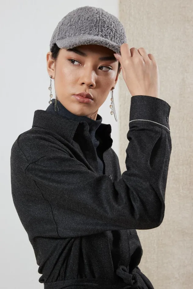 Peserico Suits And Sets Woman Wool And Viscose Flannel Shirt Graphite Peserico Suits And Sets Woman Wool And Viscose Flannel Shirt Graphite