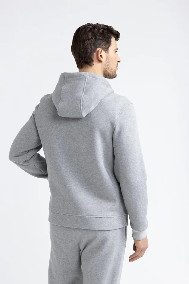 Peserico Sweatshirts Man Brushed Melange Pure Cotton Sweatshirt Granite Peserico Sweatshirts Man Brushed Melange Pure Cotton Sweatshirt Granite