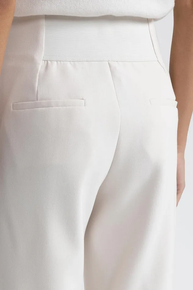 Peserico Trousers Woman Double Stretch Viscose Cotton Fabric Trousers Pearl Beige Peserico Trousers Woman Double Stretch Viscose Cotton Fabric Trousers Pearl Beige