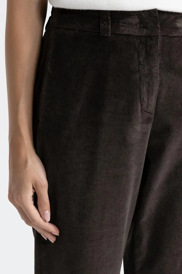 Peserico Trousers Woman Needlecord Carrot Trousers Walnut Peserico Trousers Woman Needlecord Carrot Trousers Walnut