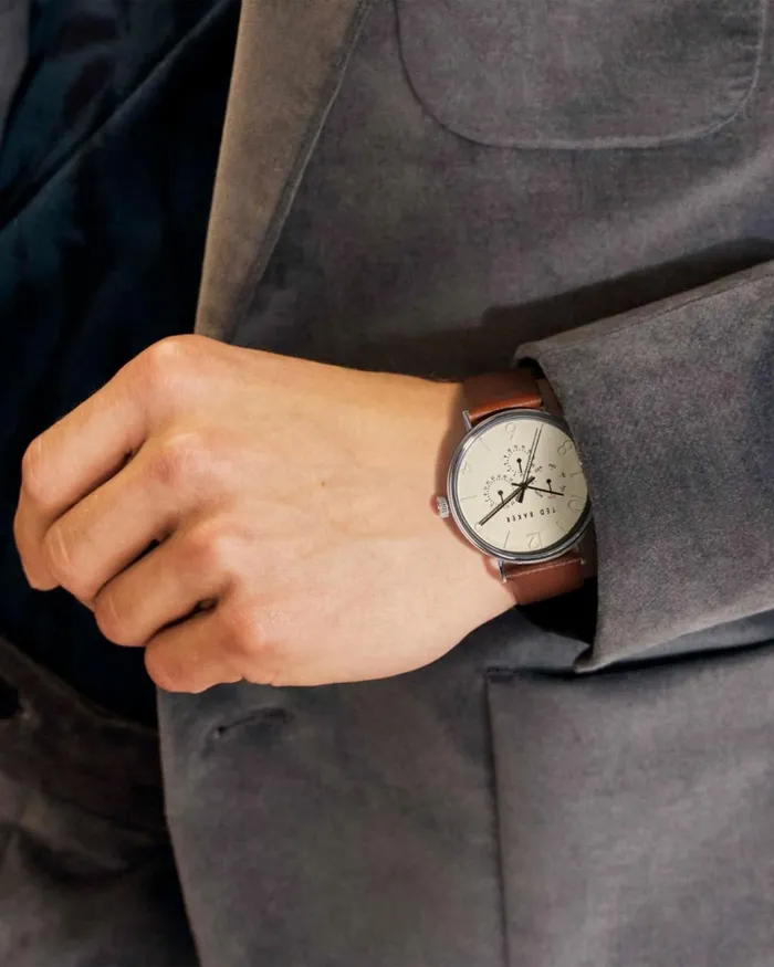 Phylipa Gents Leather Strap Multifunction Watch Brown Men Ted Baker Watches and Jewelry Phylipa Gents Leather Strap Multifunction Watch Brown Men Ted Baker Watches and Jewelry