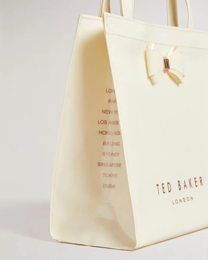 Plain Bow Small Icon Bag Ivory Women Ted Baker Bags Plain Bow Small Icon Bag Ivory Women Ted Baker Bags