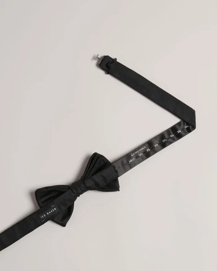 Plain Silk Bow Tie Black Men Ted Baker Ties and Bow Ties