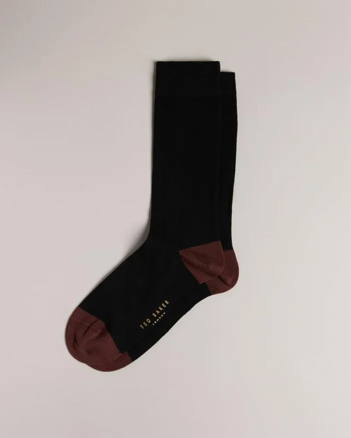 Plain Sock Black Men Ted Baker Socks